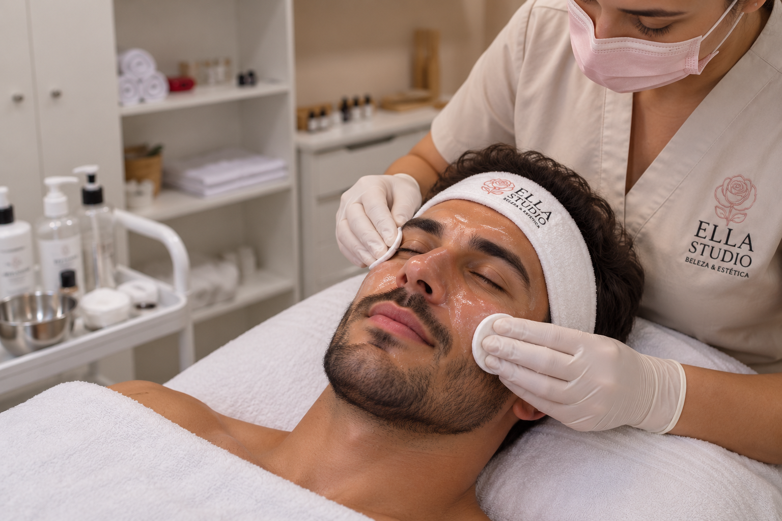Limpeza de pele masculina no ELLA MEN, estética masculina em Valinhos