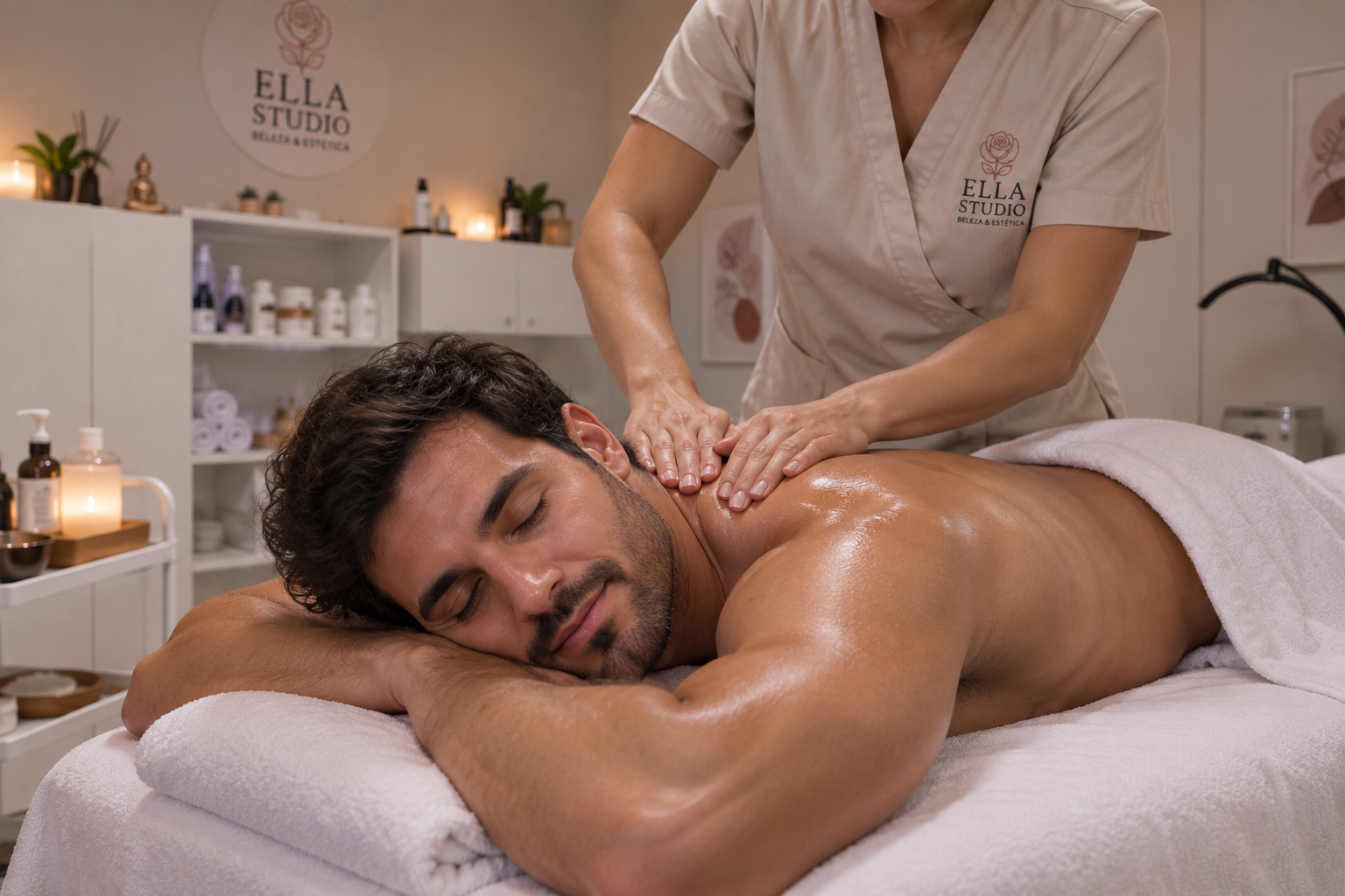 Massagem relaxante masculina no ELLA MEN em Valinhos