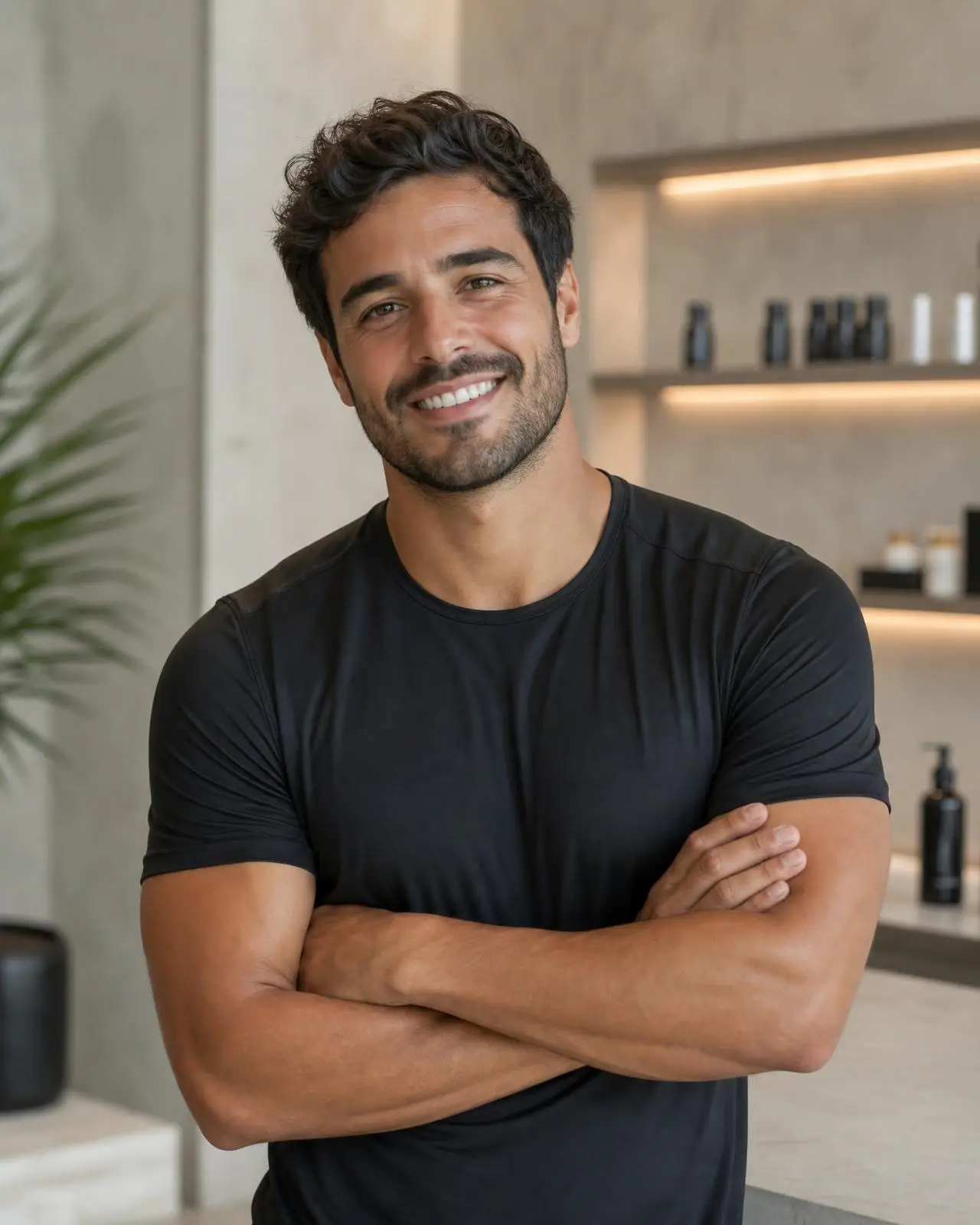 Homem de aparência saudável representando o ELLA MEN, estética masculina em Valinhos